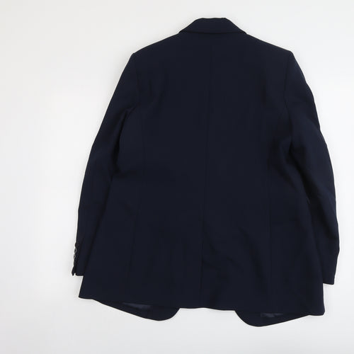 Marks and Spencer Womens Blue Polyester Jacket Suit Jacket Size 14