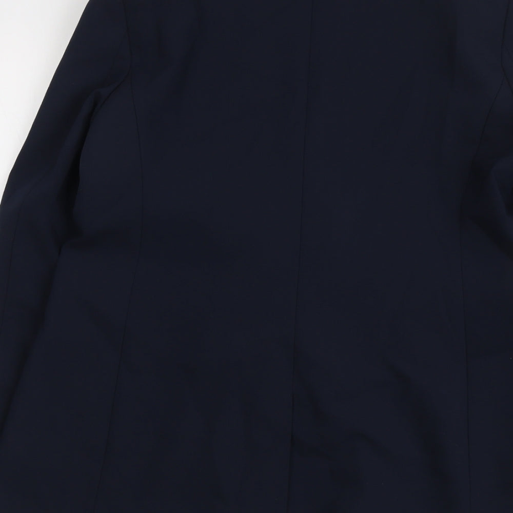 Marks and Spencer Womens Blue Polyester Jacket Suit Jacket Size 14