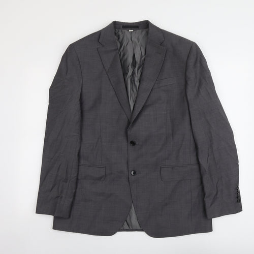 Marks and Spencer Mens Grey Wool Jacket Suit Jacket Size 40 Regular