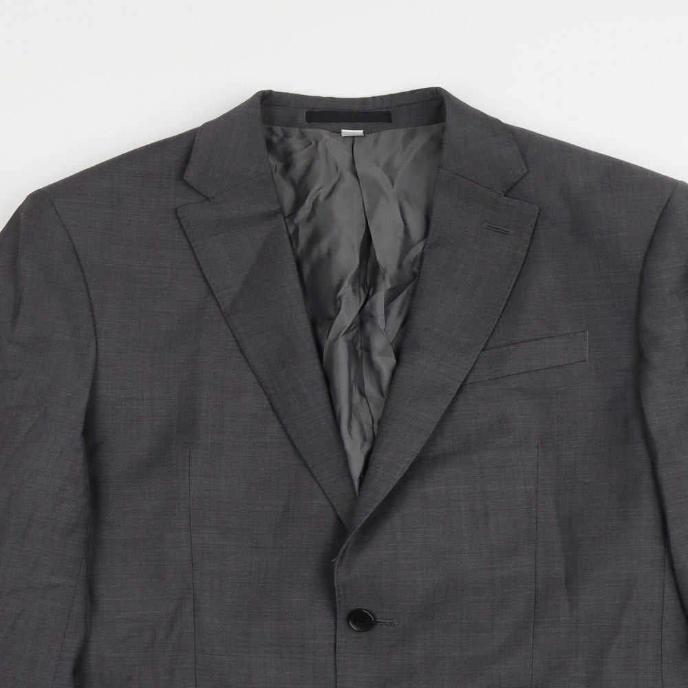 Marks and Spencer Mens Grey Wool Jacket Suit Jacket Size 40 Regular