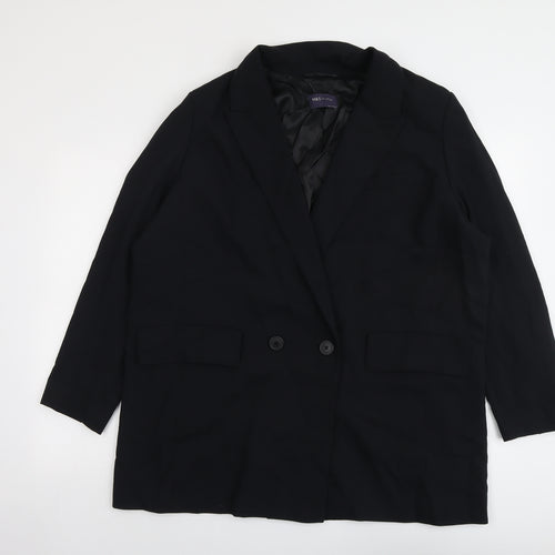 Marks and Spencer Womens Black Polyester Jacket Suit Jacket Size 18