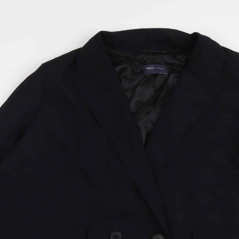 Marks and Spencer Womens Black Polyester Jacket Suit Jacket Size 18