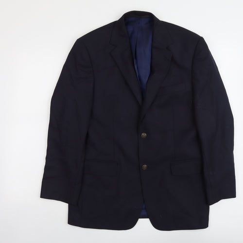 Marks and Spencer Mens Blue Polyester Jacket Suit Jacket Size 38 Regular