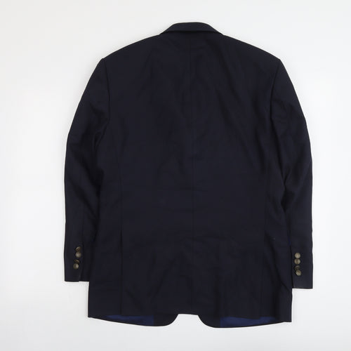 Marks and Spencer Mens Blue Polyester Jacket Suit Jacket Size 38 Regular