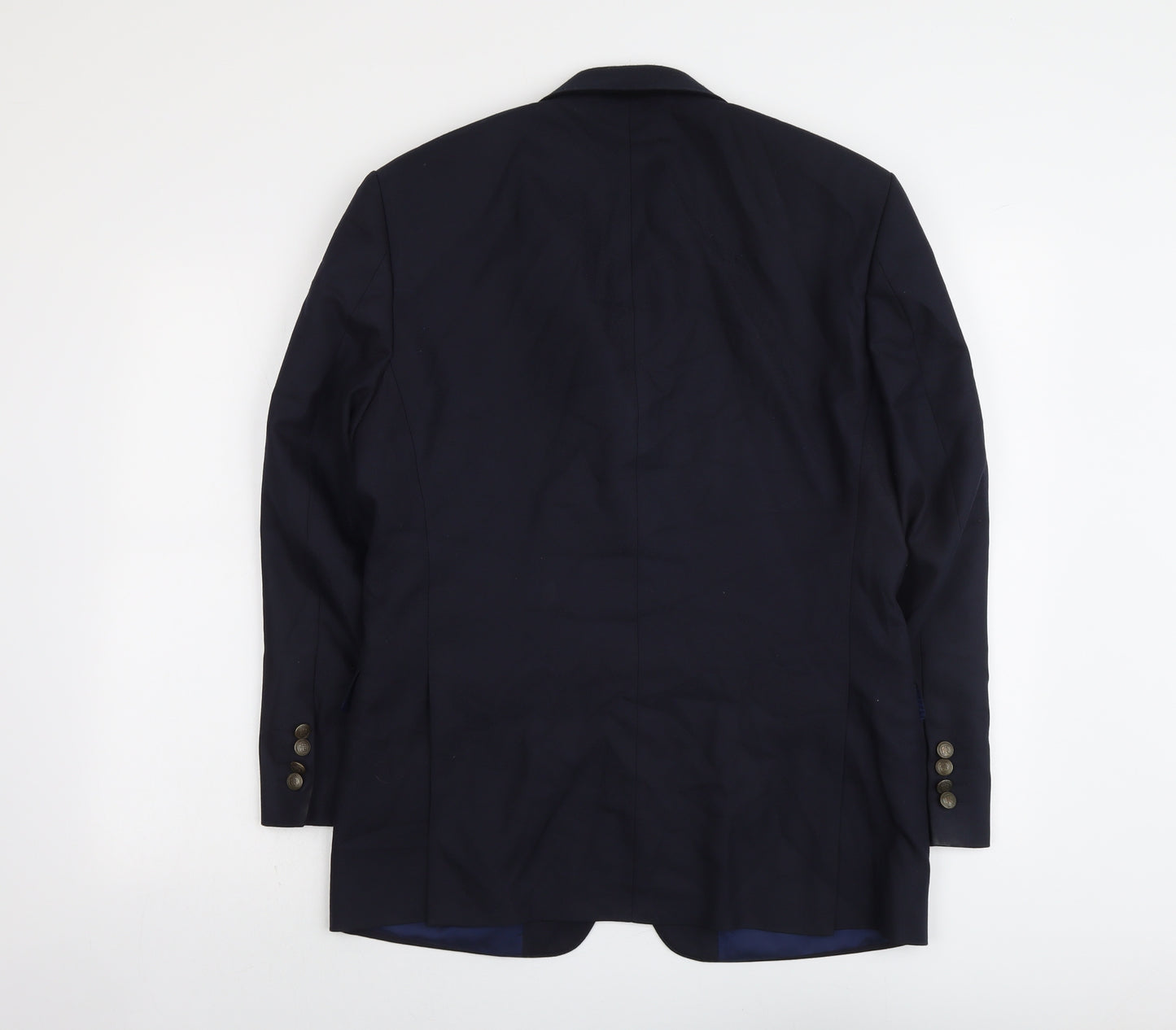 Marks and Spencer Mens Blue Polyester Jacket Suit Jacket Size 38 Regular