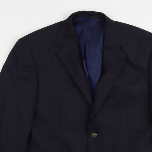 Marks and Spencer Mens Blue Polyester Jacket Suit Jacket Size 38 Regular