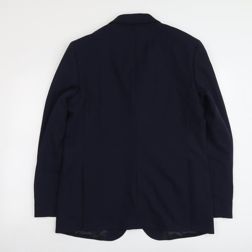 Marks and Spencer Mens Blue Polyamide Jacket Suit Jacket Size 42 Regular