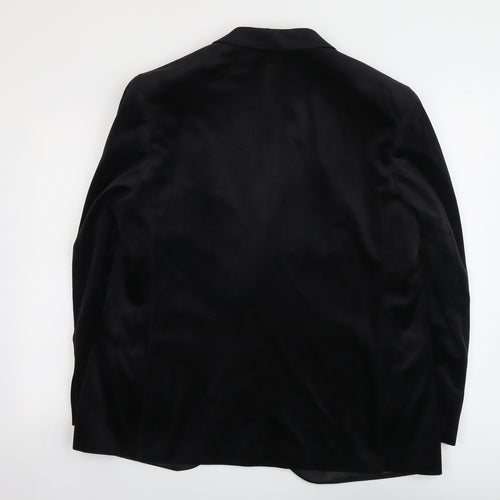 Marks and Spencer Mens Black Polyester Tuxedo Suit Jacket Size 46 Regular
