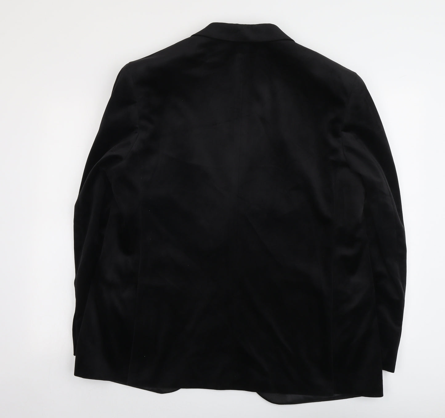 Marks and Spencer Mens Black Polyester Tuxedo Suit Jacket Size 46 Regular