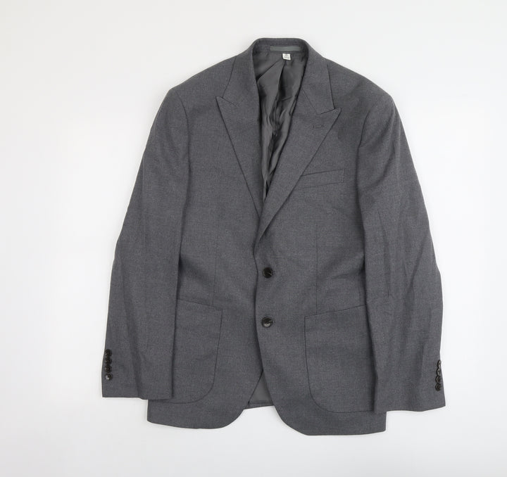 Marks and Spencer Mens Grey Polyester Jacket Suit Jacket Size 38 Regular