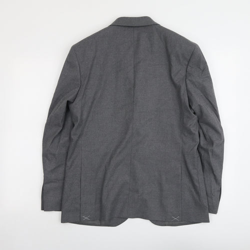 Marks and Spencer Mens Grey Polyester Jacket Suit Jacket Size 38 Regular