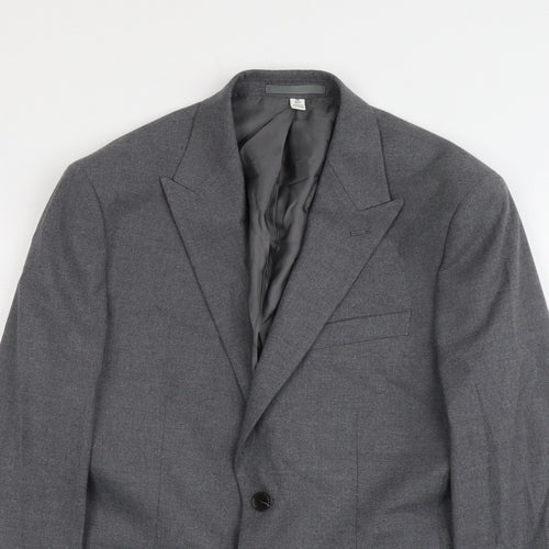 Marks and Spencer Mens Grey Polyester Jacket Suit Jacket Size 38 Regular