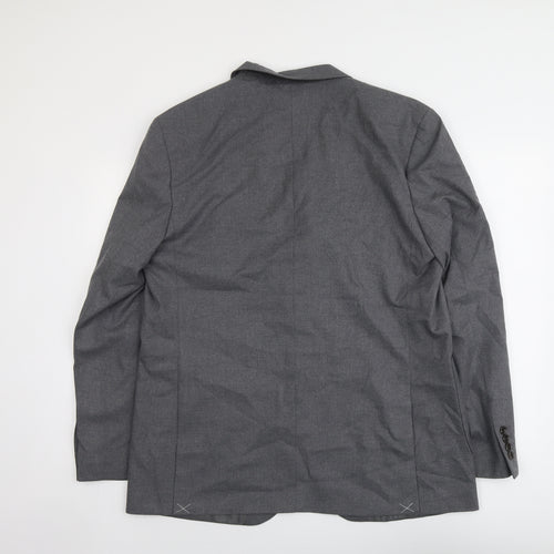 Marks and Spencer Mens Grey Polyacrylate Fibre Jacket Suit Jacket Size 44 Regular