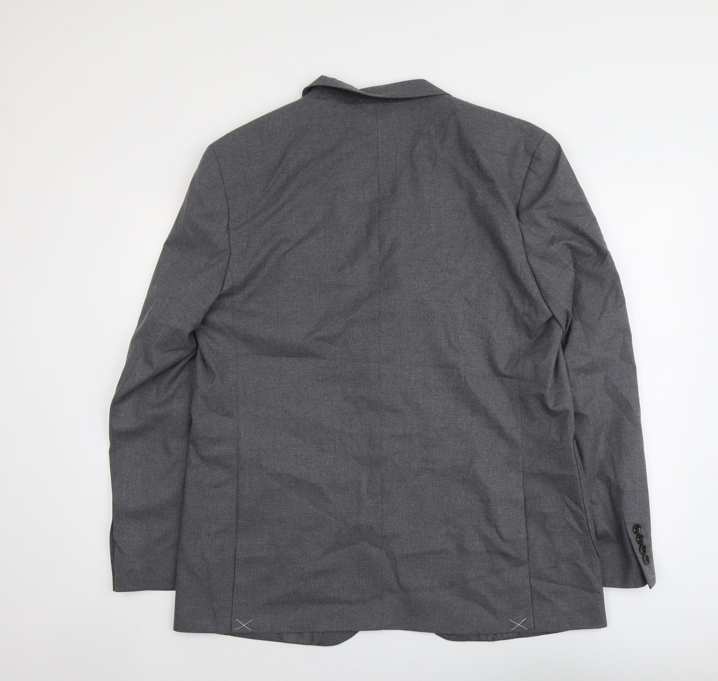 Marks and Spencer Mens Grey Polyacrylate Fibre Jacket Suit Jacket Size 44 Regular