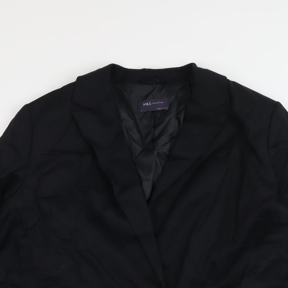 Marks and Spencer Womens Black Lyocell Jacket Blazer Size 16