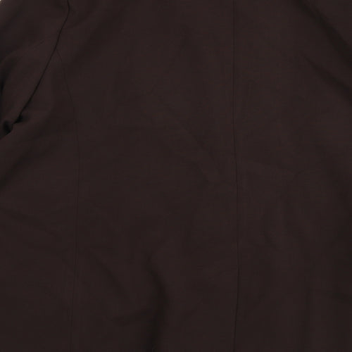 Marks and Spencer Womens Brown Polyester Jacket Suit Jacket Size 22
