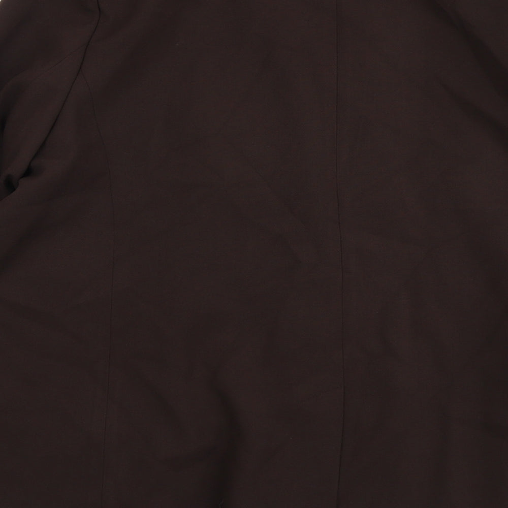 Marks and Spencer Womens Brown Polyester Jacket Suit Jacket Size 22