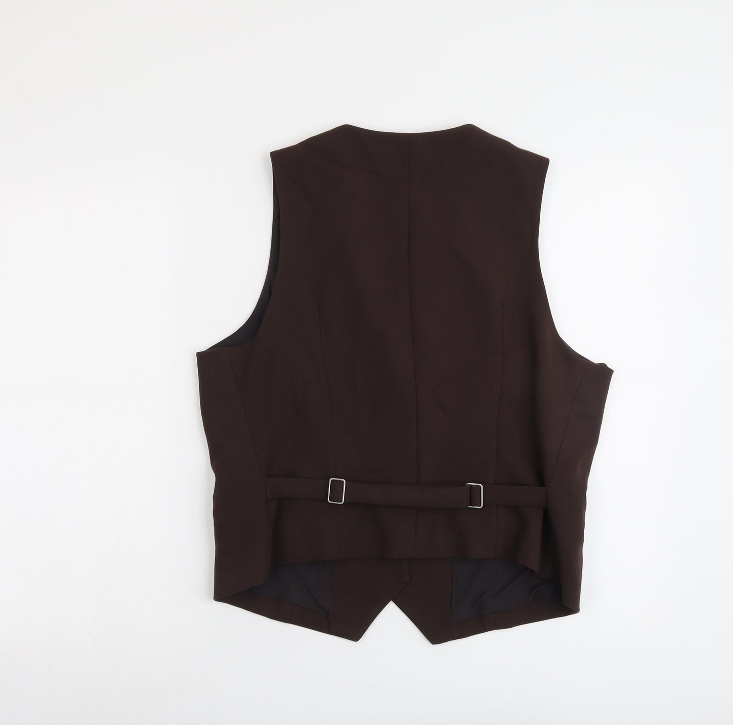 Marks and Spencer Womens Brown Polyester Jacket Suit Waistcoat Size 16