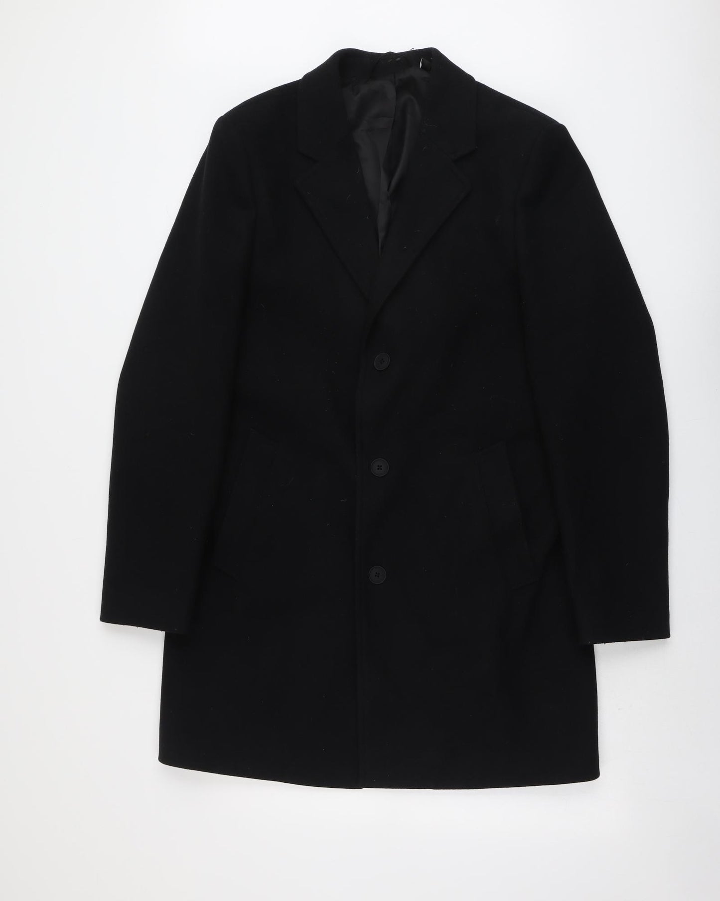Marks and Spencer Mens Beige Overcoat Coat Size M Button