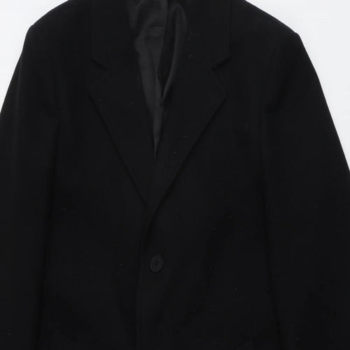 Marks and Spencer Mens Beige Overcoat Coat Size M Button