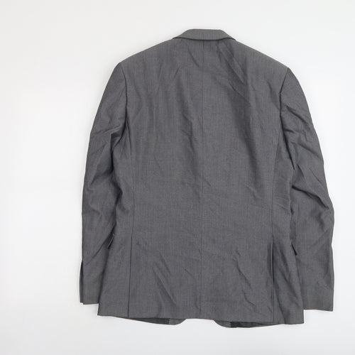 Red Herring Mens Grey Polyester Jacket Suit Jacket Size 38 Regular