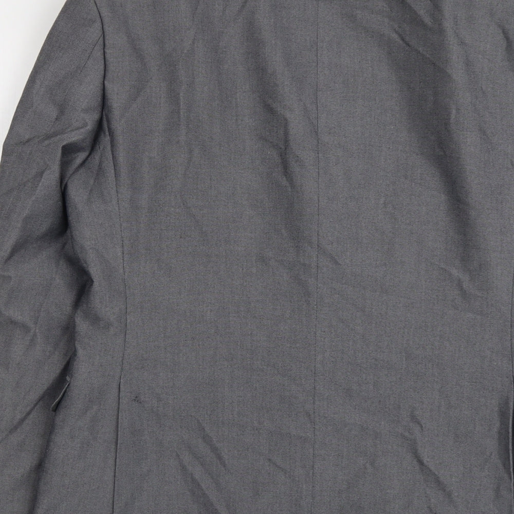 Red Herring Mens Grey Polyester Jacket Suit Jacket Size 38 Regular