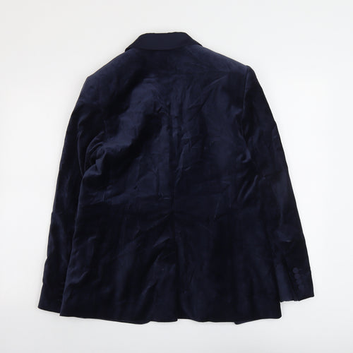 Marks and Spencer Womens Blue Polyester Jacket Suit Jacket Size 12