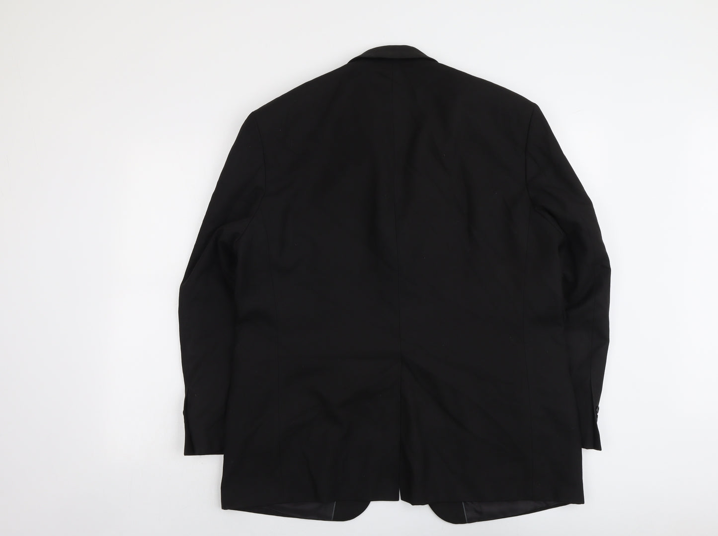Marks and Spencer Mens Black Polyester Jacket Suit Jacket Size 42 Regular