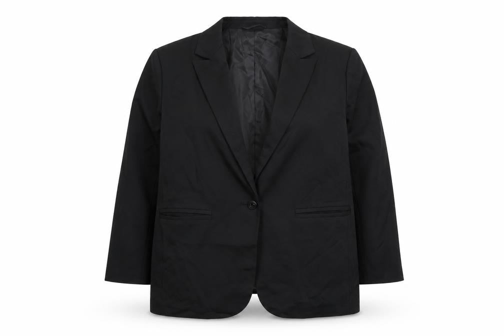 Front view of Marks & Spencer women’s black lyocell jacket suit jacket, size UK 14
