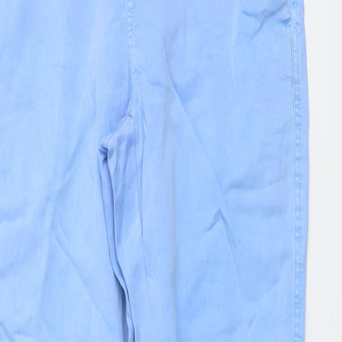 Joules Womens Blue Cotton Chino Trousers Size 8 L30 in Regular Button