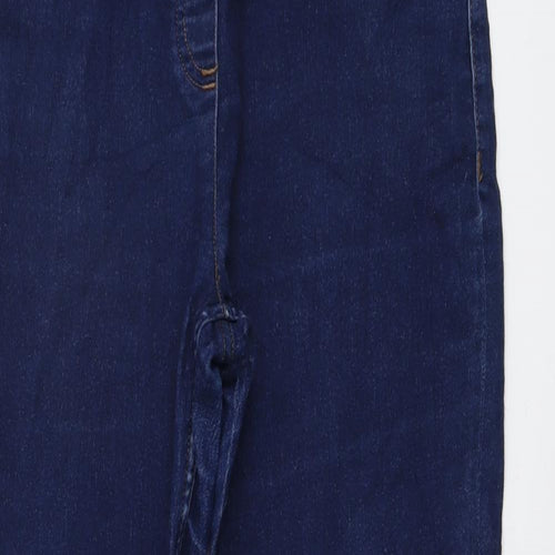 NEXT Womens Blue Cotton Skinny Jeans Size 12 L27 in Regular Button