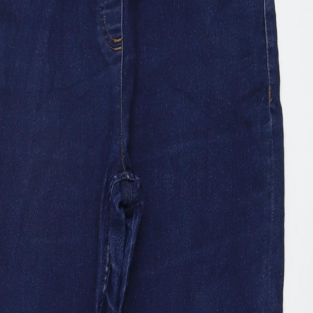 NEXT Womens Blue Cotton Skinny Jeans Size 12 L27 in Regular Button