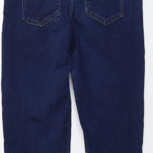 NEXT Womens Blue Cotton Skinny Jeans Size 12 L27 in Regular Button