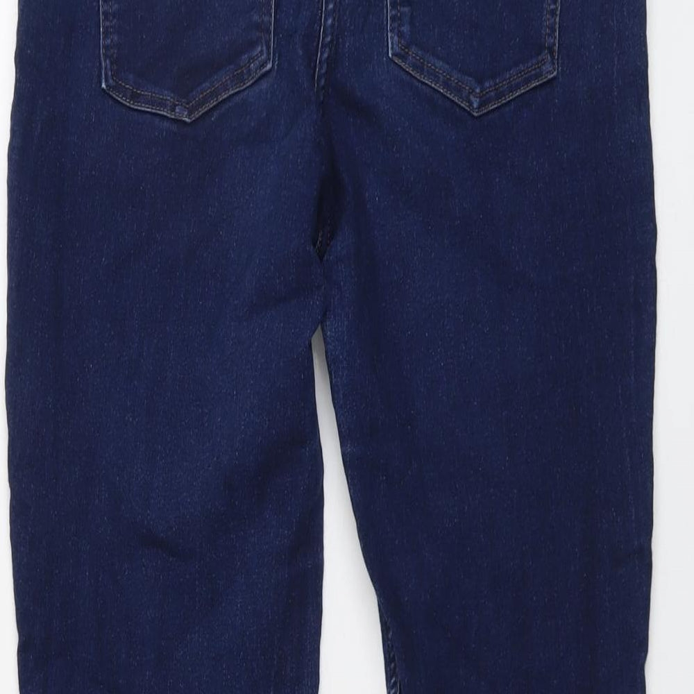 NEXT Womens Blue Cotton Skinny Jeans Size 12 L27 in Regular Button
