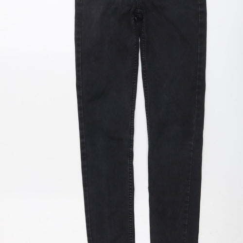 Levi's Womens Grey Cotton Skinny Jeans Size 24 in L31 in Regular Button