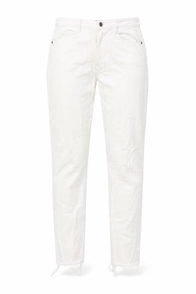 Missguided Womens Ivory Cotton Skinny Jeans Size 10 L29 in Regular Button