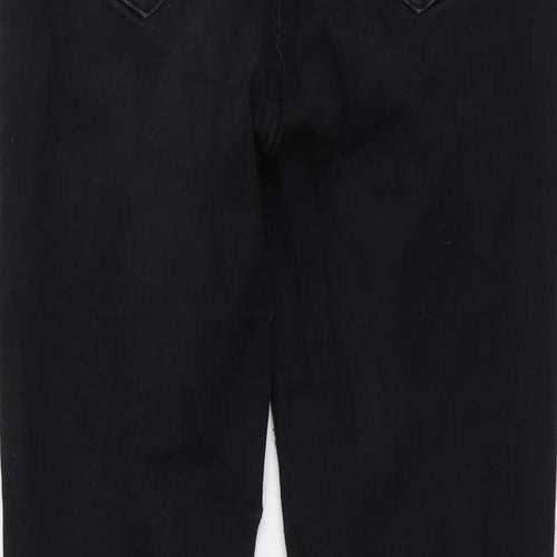 Zara Womens Black Cotton Skinny Jeans Size 12 L27 in Regular Button