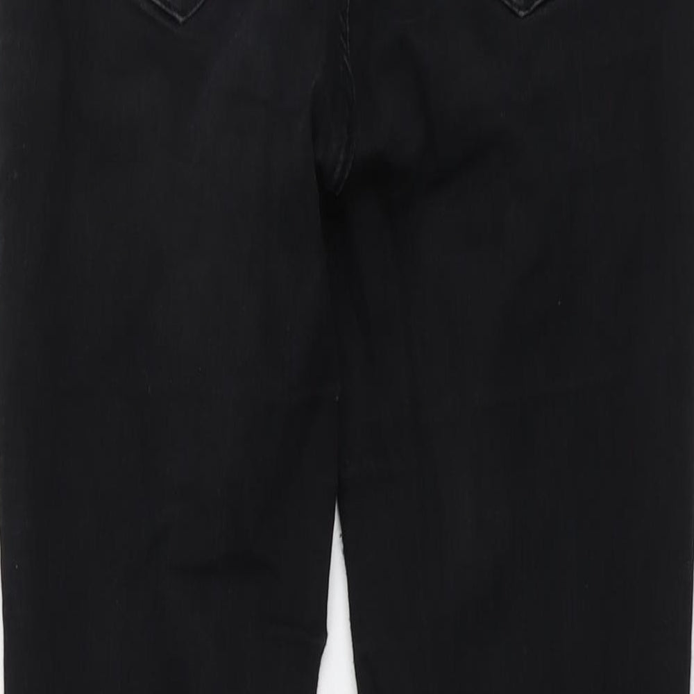 Zara Womens Black Cotton Skinny Jeans Size 12 L27 in Regular Button