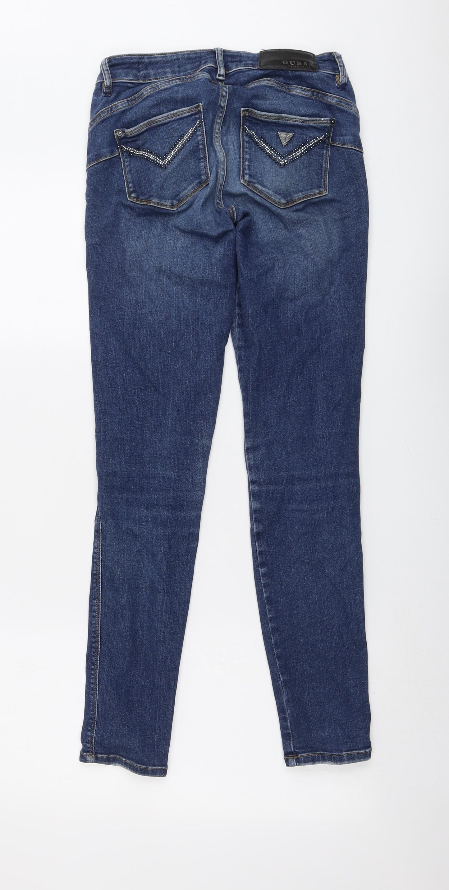 GUESS Womens Blue Cotton Skinny Jeans Size 26 in L29 in Regular Button