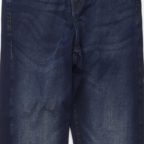 New Look Mens Blue Cotton Straight Jeans Size 30 in L30 in Regular Button