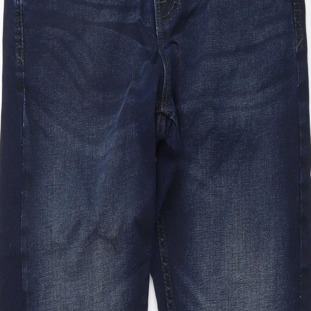 New Look Mens Blue Cotton Straight Jeans Size 30 in L30 in Regular Button