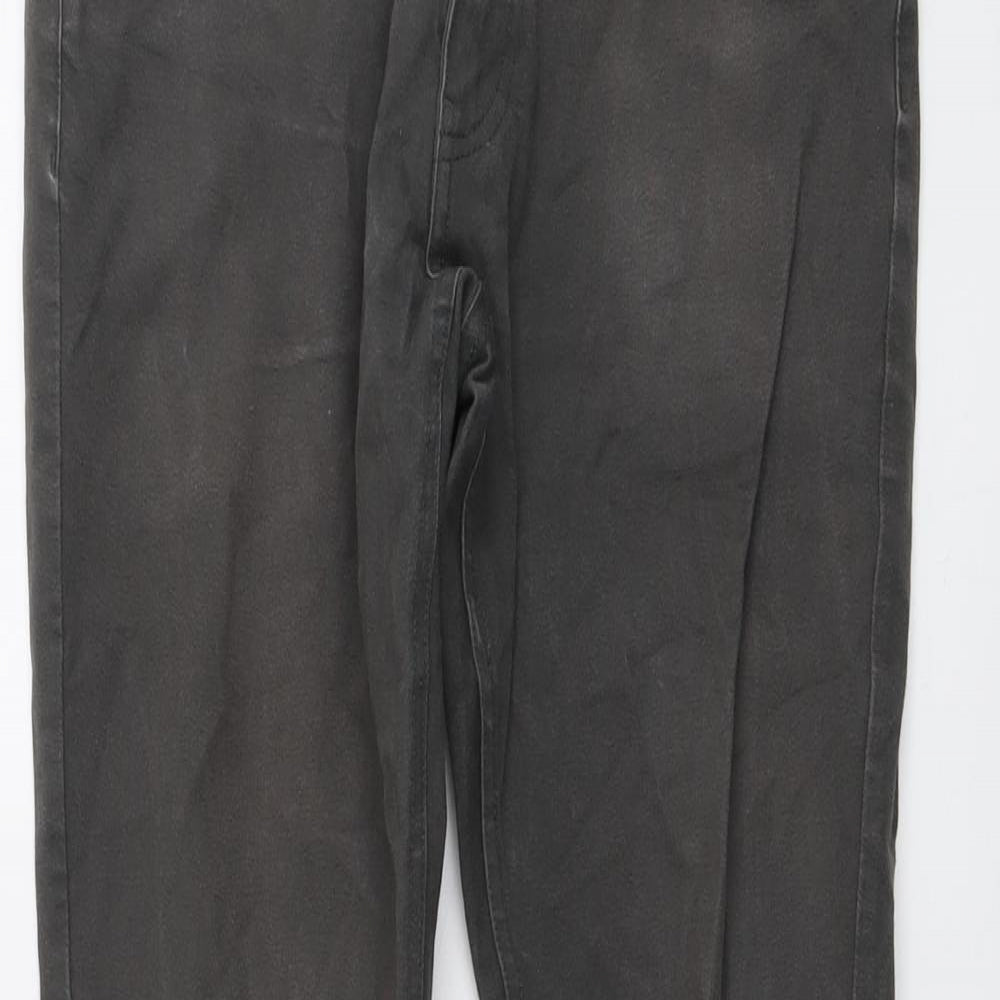 H&M Mens Grey Cotton Skinny Jeans Size 30 in L30 in Regular Button