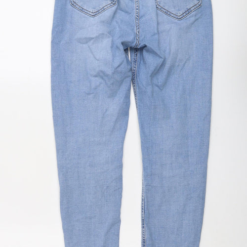 Per Una Womens Blue Cotton Skinny Jeans Size 10 L28 in Regular Button