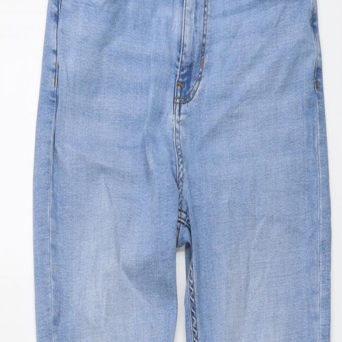Per Una Womens Blue Cotton Skinny Jeans Size 10 L28 in Regular Button
