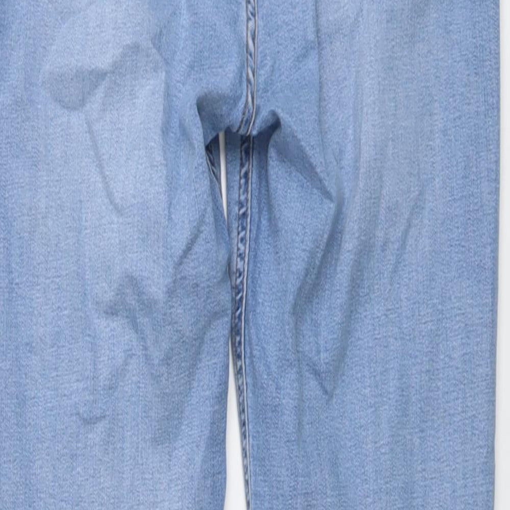 Per Una Womens Blue Cotton Skinny Jeans Size 10 L28 in Regular Button