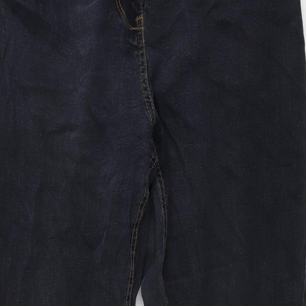 Simply Be Womens Blue Cotton Bootcut Jeans Size 16 L28 in Regular Button