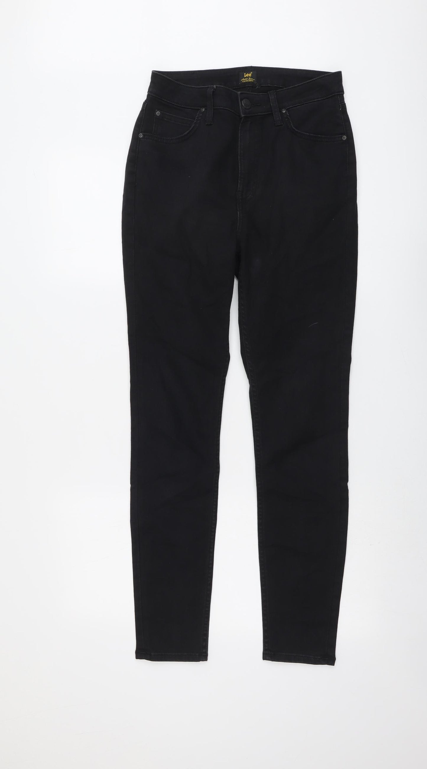 Lee Mens Black Cotton Skinny Jeans Size 30 in L31 in Regular Button