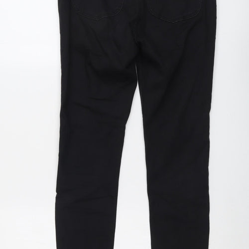 Lee Mens Black Cotton Skinny Jeans Size 30 in L31 in Regular Button