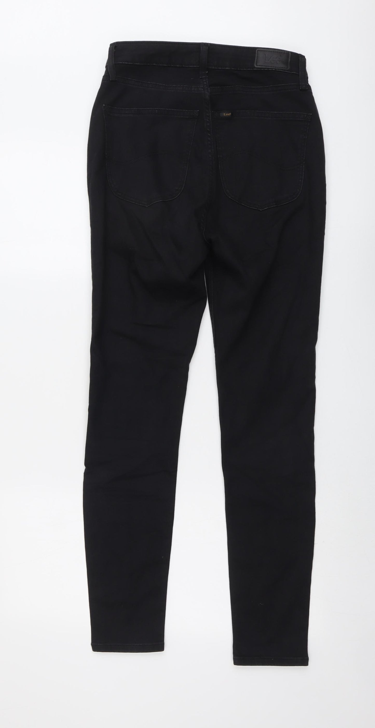 Lee Mens Black Cotton Skinny Jeans Size 30 in L31 in Regular Button
