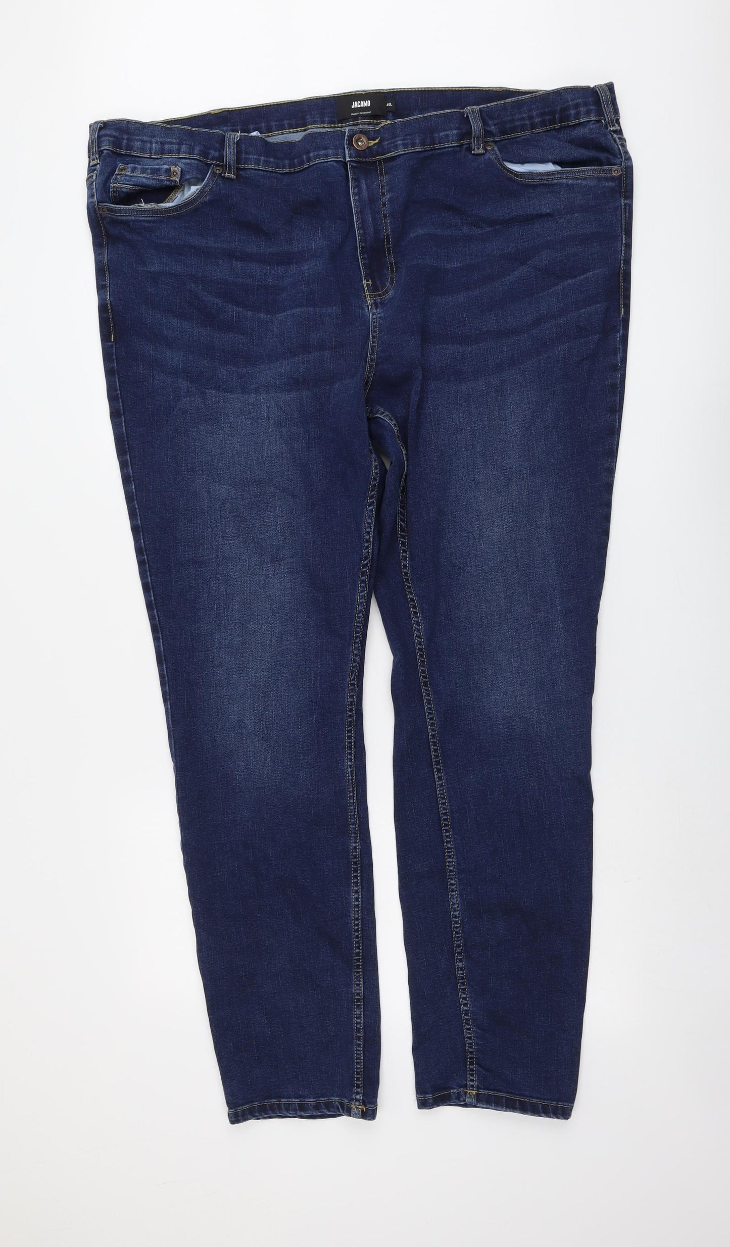 Jacamo Mens Blue Cotton Skinny Jeans Size 48 in L32 in Regular Button